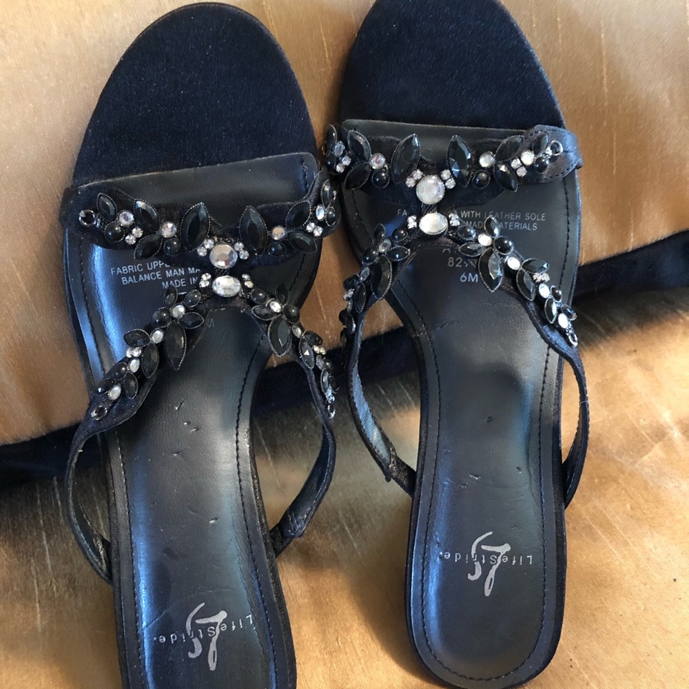 Black  open toe heel